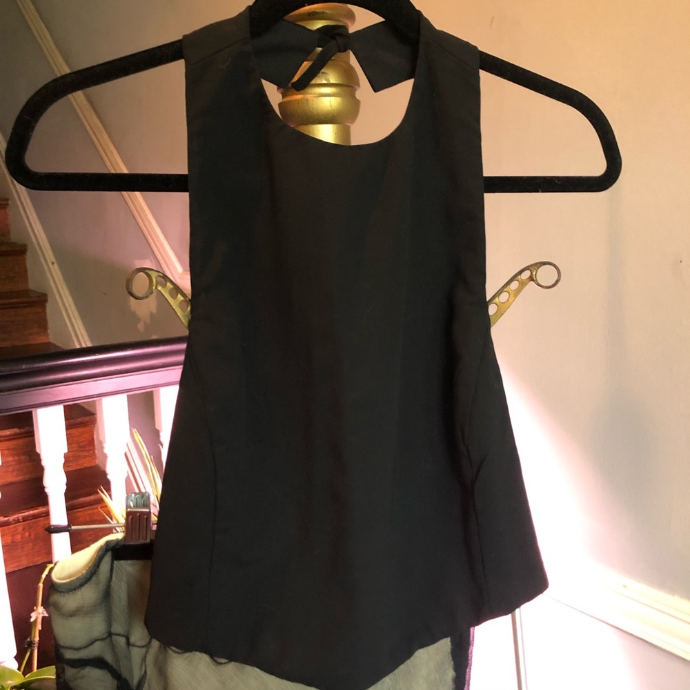 Black Emporio Armani Halter Blouse